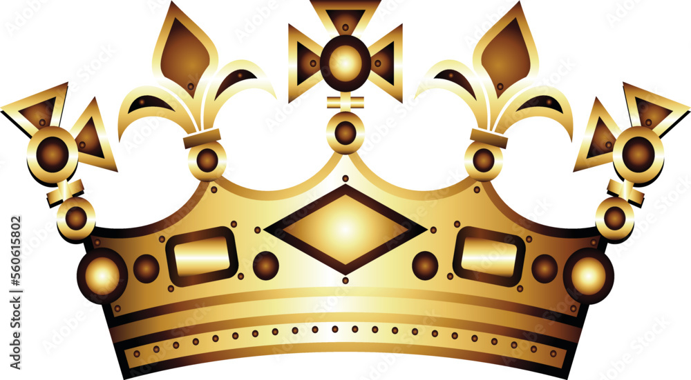 Vintage crown realistic illustration Stock Vector | Adobe Stock