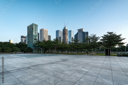 Road ground and urban architecture scenery