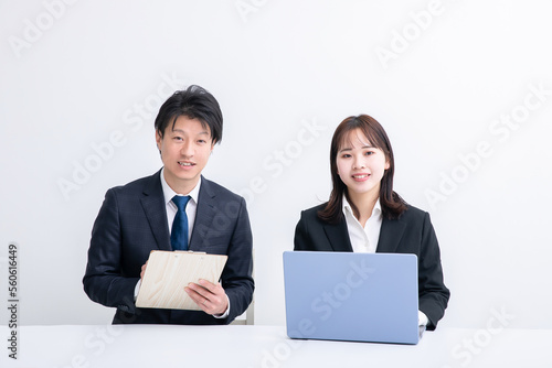 Fotografie 面接官の男性と女性　interviewer