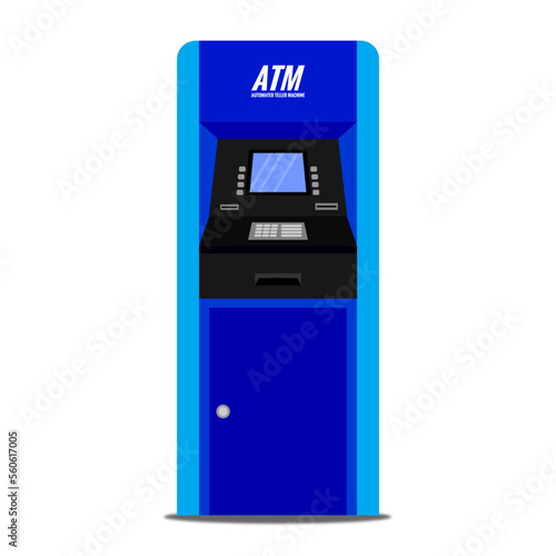 ATM cash machine isolated on white