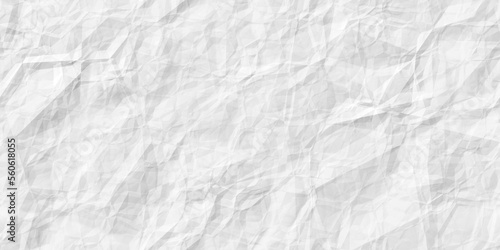 Foto Seamless white crumpled paper background texture pattern