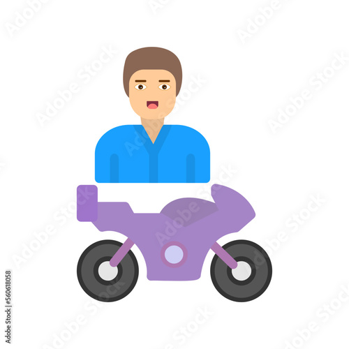 Motorcyclist Icon