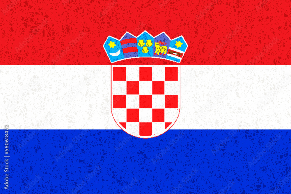 クロアチア　国旗　水彩　背景
