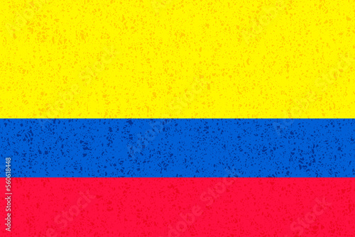 コロンビア　国旗　水彩　背景