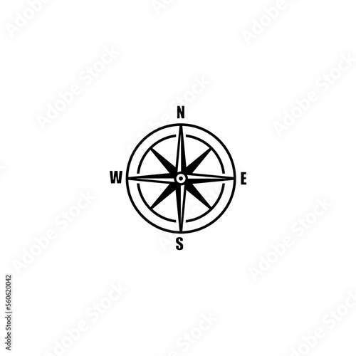 Compass icon vector illustration. Compass simple icon.