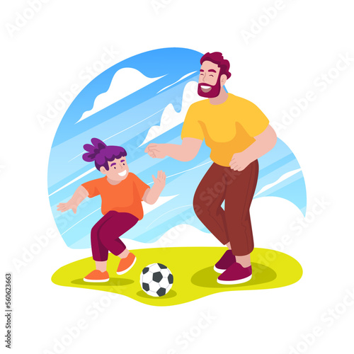 Football isolated cartoon vector illustration.