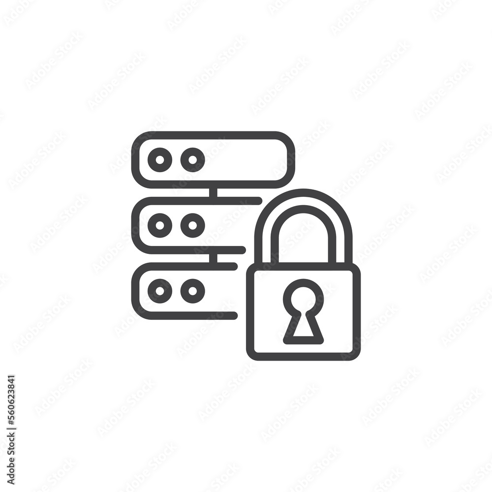 Data security line icon Data security line icon