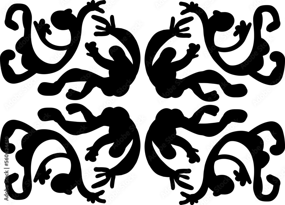 Hand drawn surreal style body poses in black and white. Can be used as background pattern. Hand drawn surreal style body poses in black and white. Can be used as background pattern.