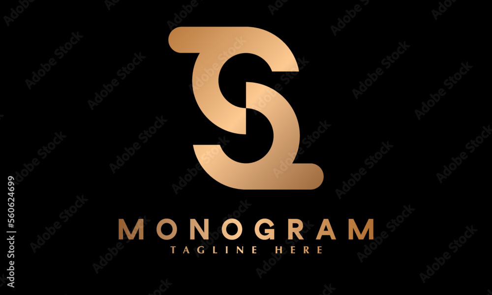 Alphabet Sz Or zs modern letter abstract monogram vector logo template - obrazy, fototapety, plakaty 