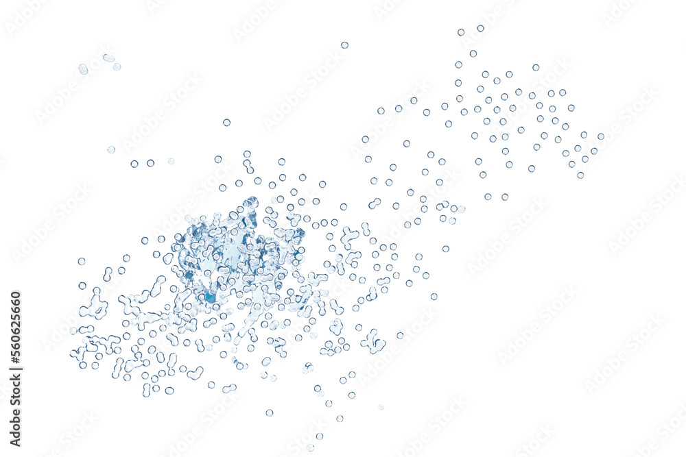 3d clear blue water scattered around, water splash transparent, isolated on white background. 3d render illustration 3d clear blue water scattered around, water splash transparent, isolated on white background. 3d render illustration