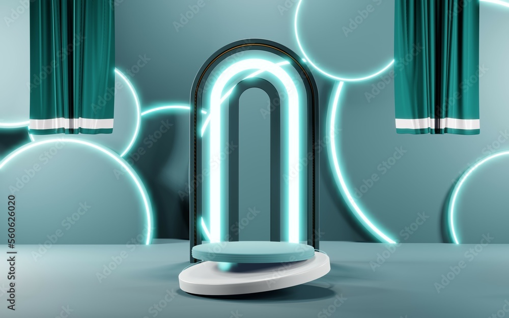 3D render of pastel podium background for show products. Blank podium in room for cosmetics or product type cream. 3D render of pastel podium background for show products. Blank podium in room for cosmetics or product type cream.