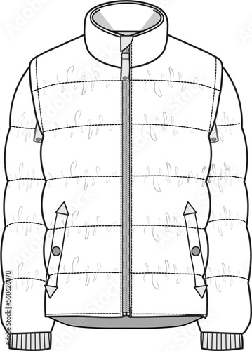 MEN AND BOYS WEAR PUFFER JACKETS VECTOR