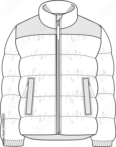 MEN AND BOYS WEAR PUFFER JACKETS VECTOR
