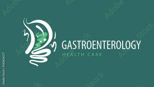 Logo for gastroenterology. Vector illustration photo