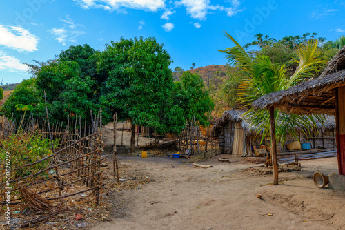 Village dans l'ouest de Madagascar
