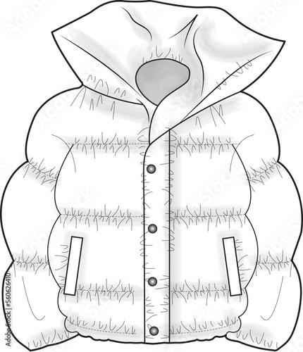 UNISEX WEAR PUFFER JACKETS VECTOR