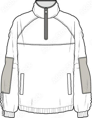 MEN AND BOYS WEAR BORG FLEECE JACKET VECTOR