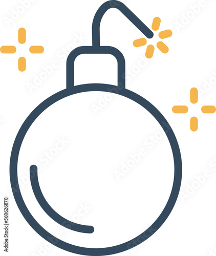 Canvas Print Party Bomb Vector Icon