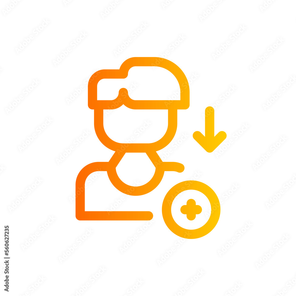 decrease gradient icon decrease gradient icon