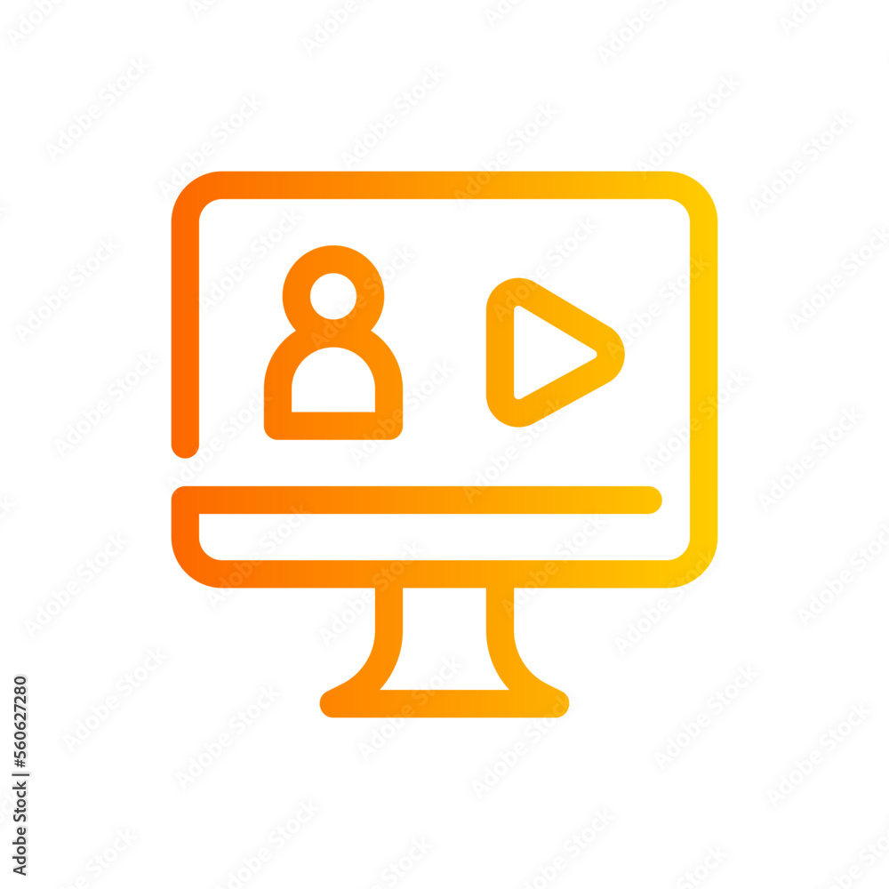 video streaming gradient icon video streaming gradient icon