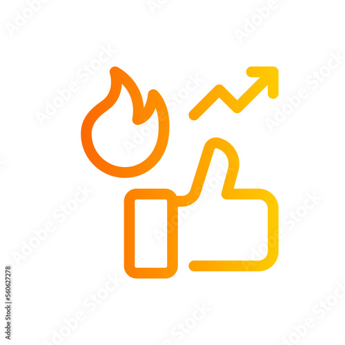 trending gradient icon