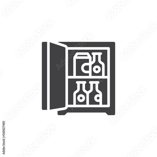 Minibar drinks vector icon