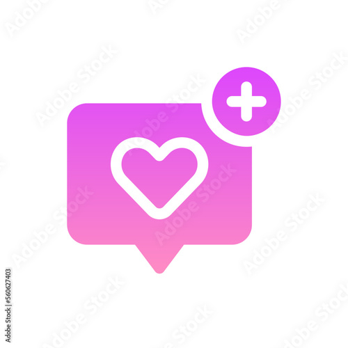 favourite flat gradient icon