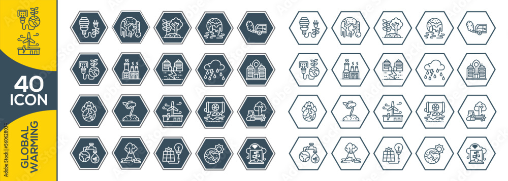 GOLOBAL WERMING ICON SET DESIGN GOLOBAL WERMING ICON SET DESIGN