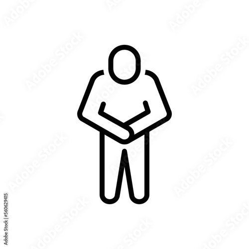 Black line icon for virgin
