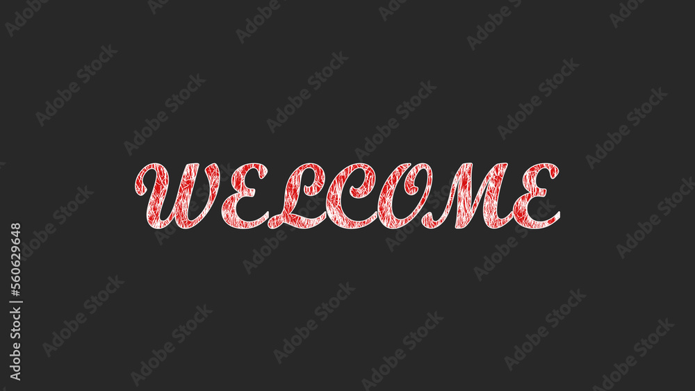 Welcome text on PPT Size background illustration