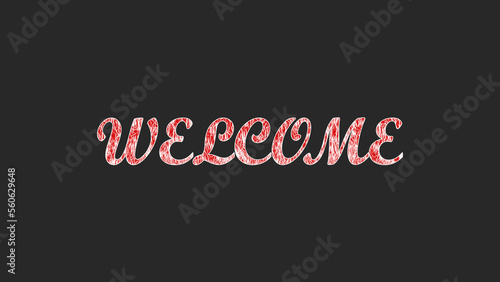 Welcome text on PPT Size background illustration