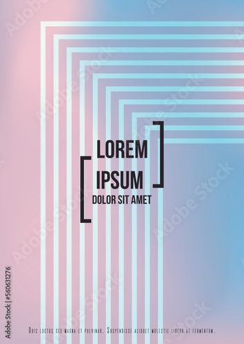 Vector Modern Background with Gradient Mesh Holographic Circles. Future Minimal Cover Design with Abstract Composition. Identity Style for your Business Flyer.