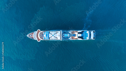 VALENTINE’S DAY CRUISES. Cruise Ship, Cruise Liners beautiful white cruise ship above luxury cruise in the ocean sea at early in the morning time concept exclusive tourism travel on holiday summer. © Yellow Boat