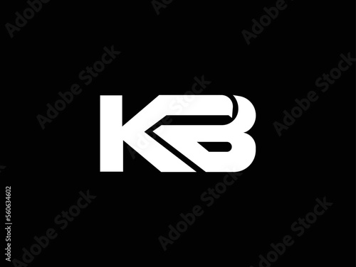 Creative Minimalist Letter KB Logo Design , Minimal BK Monogram