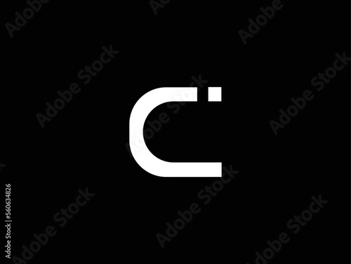 Creative Minimalist Letter CI Logo Design , Minimal IC Monogram