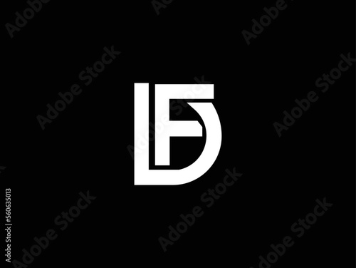Creative Minimalist Letter DF Logo Design , Minimal FD Monogram