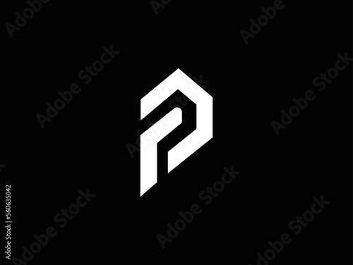 Creative Minimalist Letter PG Logo Design , Minimal GP Monogram