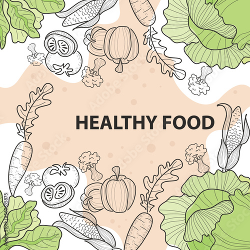World Vegetarian design theme. Handwritten templates, banners, posters. Vector illustration.
