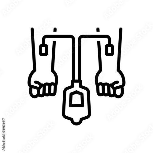 Black line icon for donor