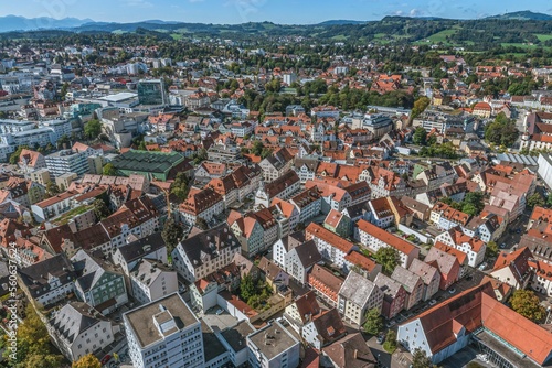 Ausblick auf die Altstadt von Kempten im Allgäu