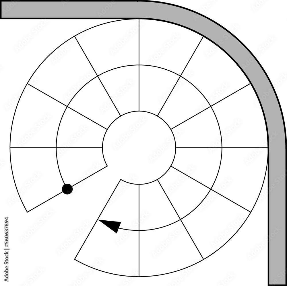 Round Stair For Floor Plan Top View Icon For Interior Project round-stair-for-floor-plan-top-view-icon-for-interior-project