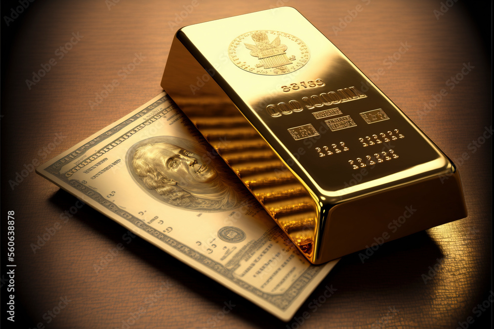 gold bar and investment coins. concept of savings and long-term earnings gold bar and investment coins. concept of savings and long-term earnings