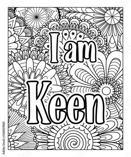 Best Affirmation and mativational coloring pages