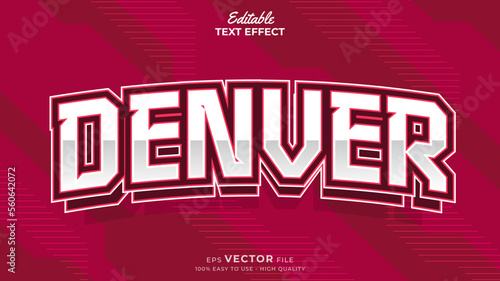 Editable Text Effects for American Football Sports Events Team