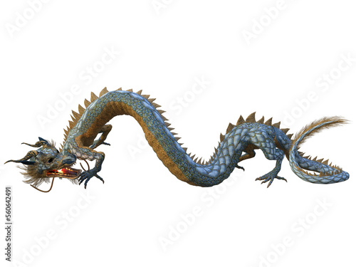 chinese dragon statue 3d render