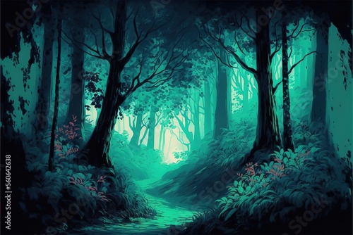 Turquoise Mystical Forest