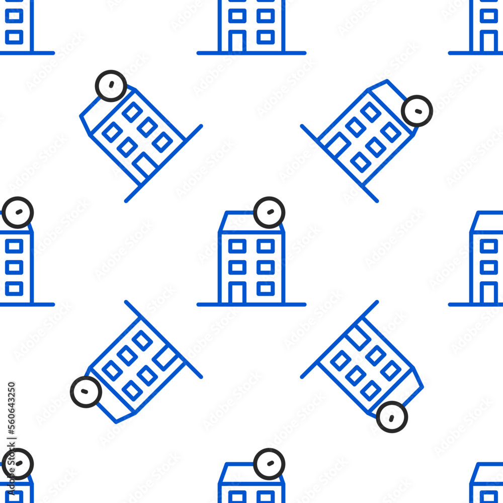 Line House icon isolated seamless pattern on white background. Home symbol. Colorful outline concept. Vector Line House icon isolated seamless pattern on white background. Home symbol. Colorful outline concept. Vector