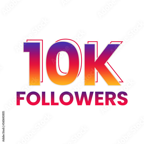 10k followers social media lettering instagram