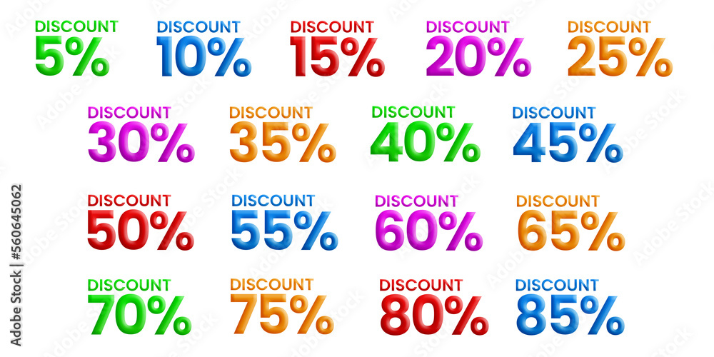 discount icon set design for sale design discount icon set design for sale design