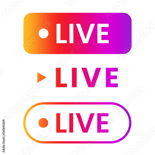 live icon for social media live